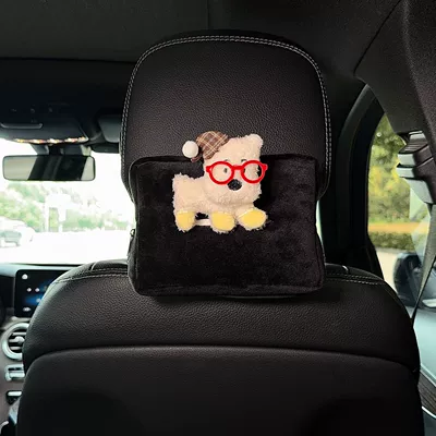 car tissue box, adorable puppy: Car tissue box/set