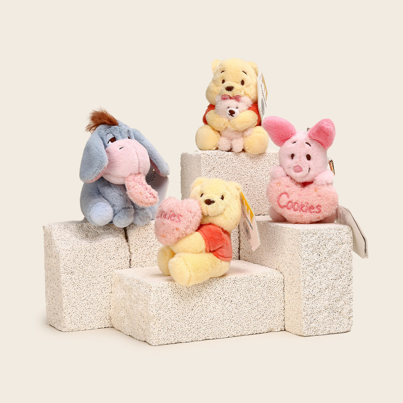 Officially Licensed Winnie the Pooh Delicious Plush Pendant, Cute Bag Keychain, Park Merchandise Doll