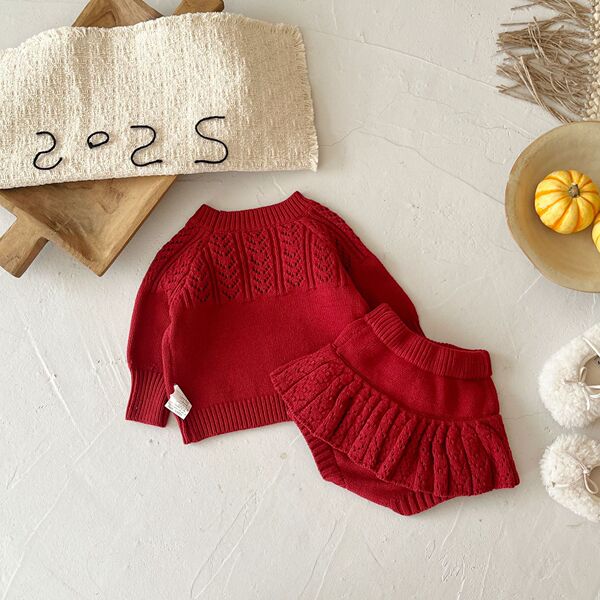 Autumn knitted set girl's