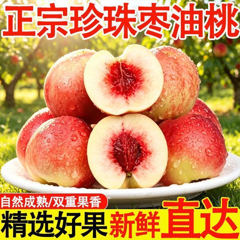 【爆甜】正宗珍珠枣油桃新鲜现摘脆甜小油桃当季孕妇水果整箱