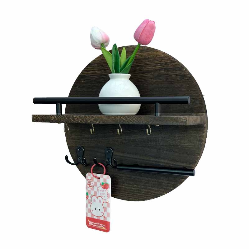 Amazon sala de estar colgante de madera pared colgante de pared estante de almacenamiento colgante de llaves de puerta de entrada marco de madera