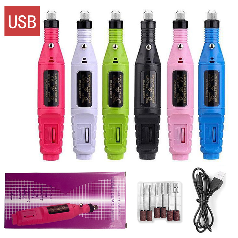Lijadora de uñas tipo bolígrafo mini herramienta de uñas enchufable pulido de uñas fábrica de lijadora de uñas portátil al por mayor