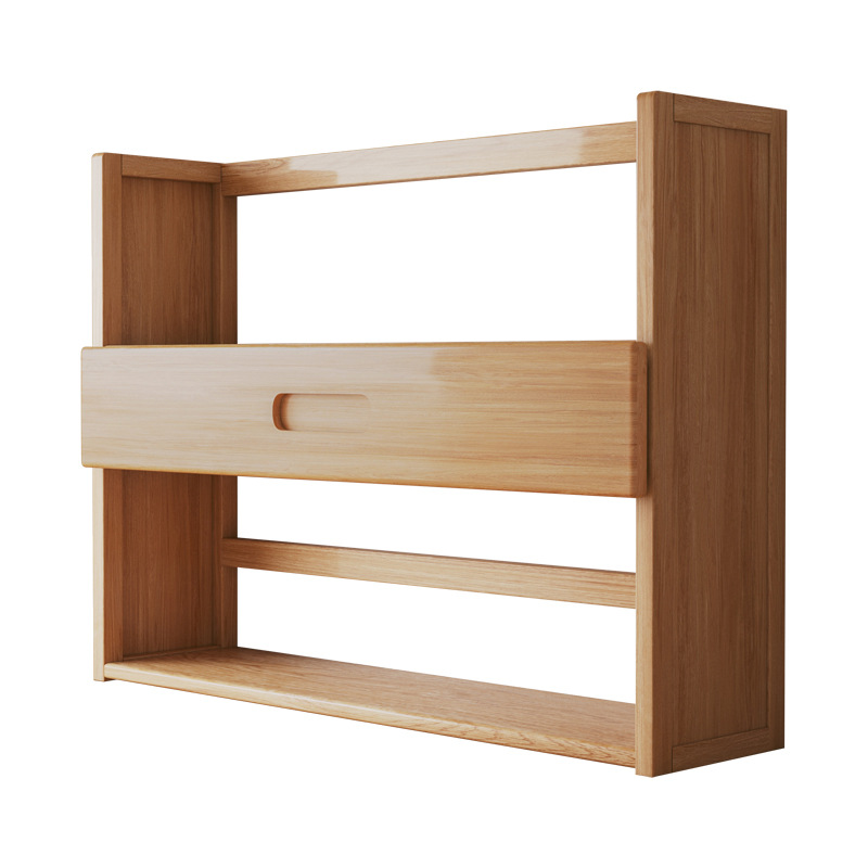 Estante de escritorio de madera sólida estante de extracción de objetos estante de almacenamiento multicapa para estación de oficina estante de acabado de escritorio de estudiantes domésticos