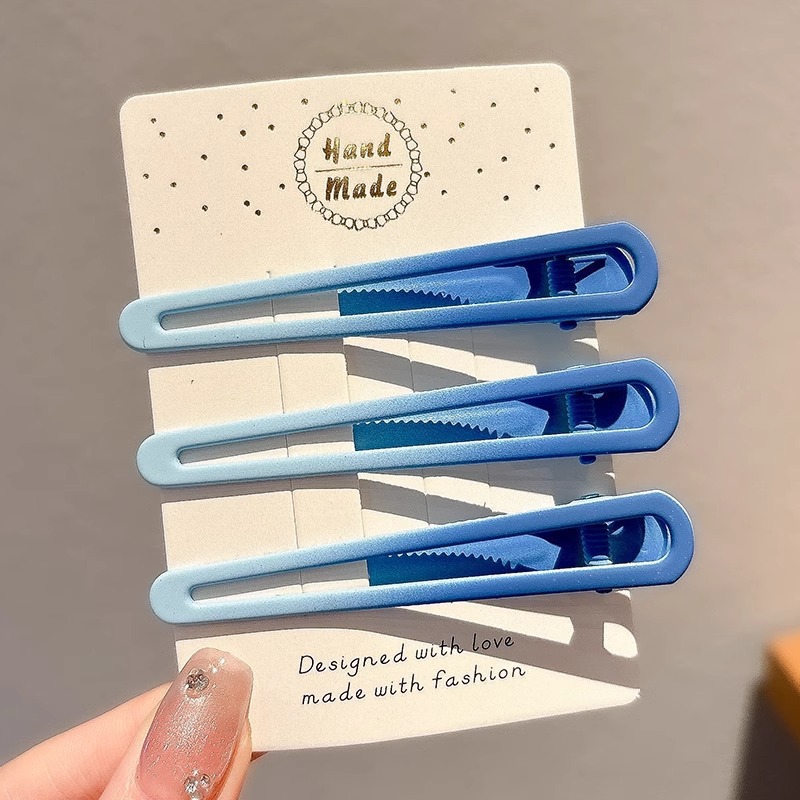Simple sin costuras horquilla hembra pico clip palabra clip frente flequillo clip lateral maquillaje lavado de cara horquilla verano