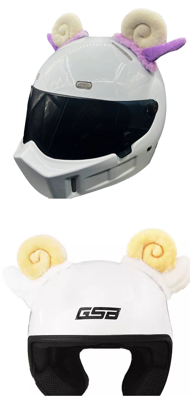 Helmet Decoration Detachable Cat Ears Plush Horns Ski Accessories