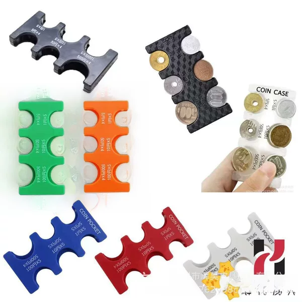 Coin Clip Japanese Yen Plastic Durable Abs Material Portable Coin Clip Transparent Pvc Coin Clip Carabiner Small Bag