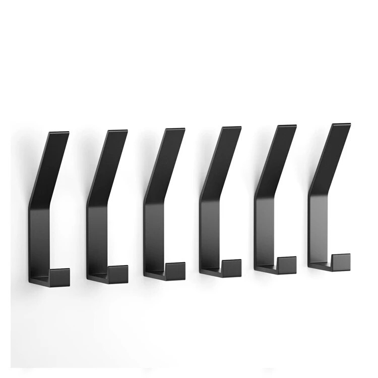 No-Drill Adhesive Hooks for Hanging Clothes on the Door, Wall-Mounted, Heavy-Duty Storage Hooks, Modern and Simple Design