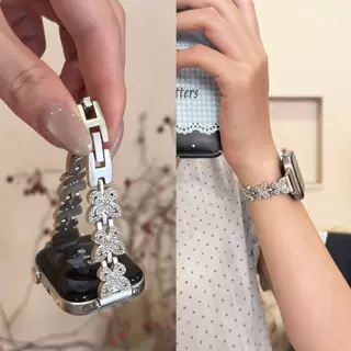 【幻影蝴蝶】适用苹果手表S11表带iWatch10腕带S9女款超好看S8金