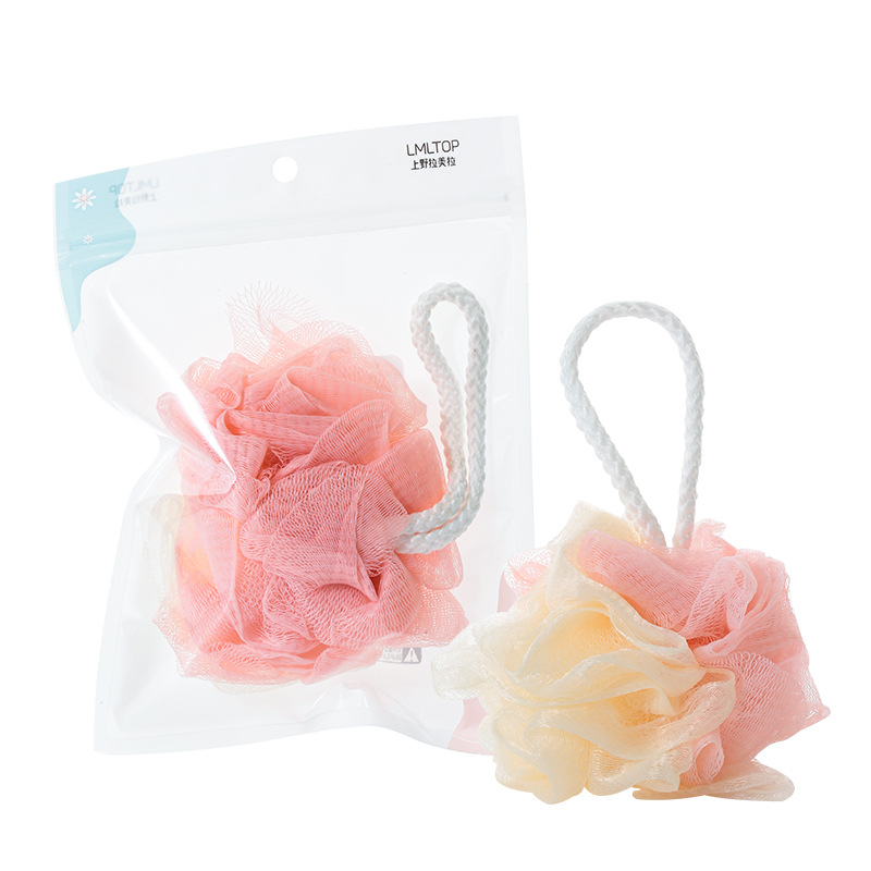 LMLTOP Bola de flores de baño Red de espuma Herramienta de baño Exfoliante Fácil de espumar Bola de flores delicada multiusos C053