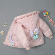 新韩版婴儿冬装棉衣女宝宝加绒加厚一岁夹棉外出棉袄新款女孩