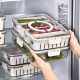PET Thickened Storage Box Sealed Refrigerator Vegetable and Fruit Storage Box Freezing Drain Portable Camping with Lid