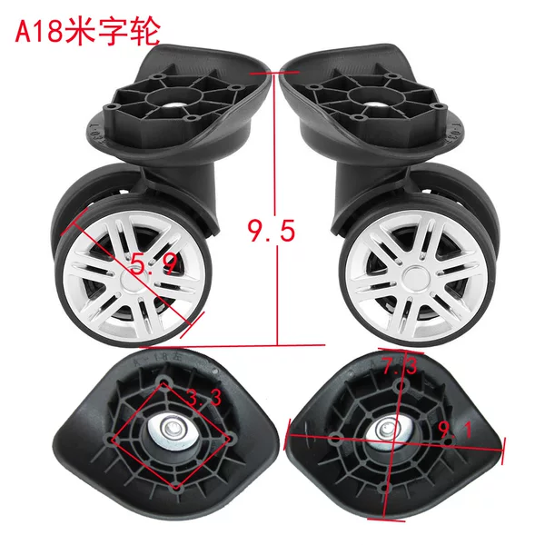 A 18m Digit Wheel Trolley Suitcase Luggage Wheel Password Box Aluminum Frame Luggage Accessories Universal Wheel Caster Roller