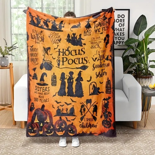 Exclusive Creative Flannel Throw Blanket, Thick Napkin Blanket, Digital Print Throw, Skin-Friendly American Style