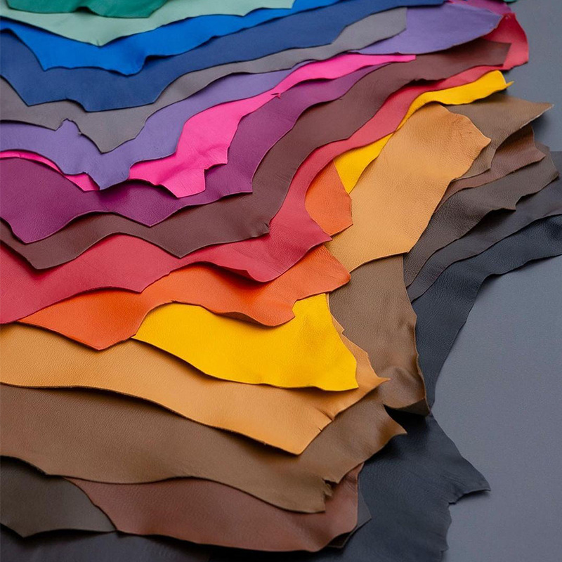 彩色植鞣革皮料复古头层牛皮手工diy箱包鞋整张可制纹路可定色