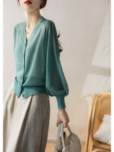 2025春季のZWD462876AG夏日新晋色轻薄透气V领针织衫开衫