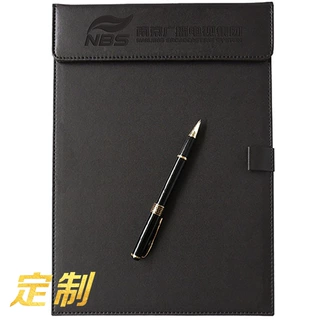 工厂批发定制酒店留言记录便签夹皮革a4文件会议垫书写签字板夹