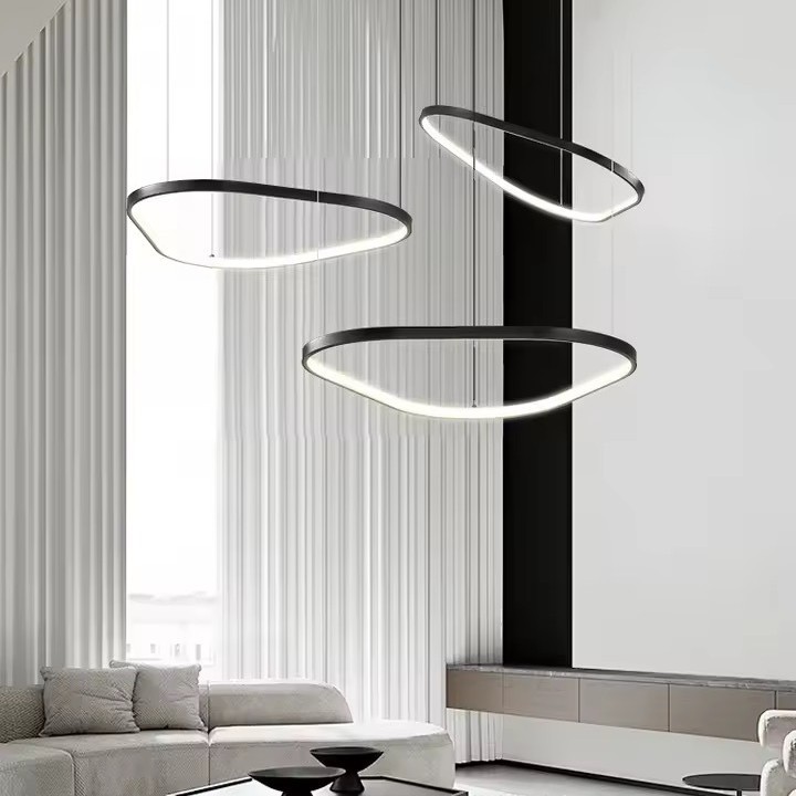 创意异形客厅吊灯设计师极简现代家居装饰LED餐厅枝形吊灯跨境