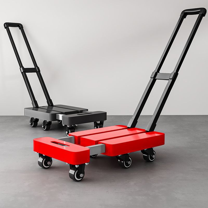 Telescopic Trolley, Foldableing Trolley, Transport Flatbed Truck, Cargo Trolley, Household Trolley, Portable Small Trailer