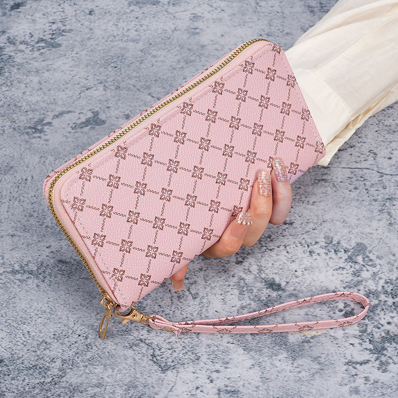 2024 New Wallet Women's Zipper Long Korean Mobile Phone Bag Large Capacity Fashionable Mother's Change Clip Clutch Bag 2024 New Wallet Women's Zipper Long Korean Mobile Phone Bag Large Capacity Fashionable Mother's Change Clip Clutch Bag