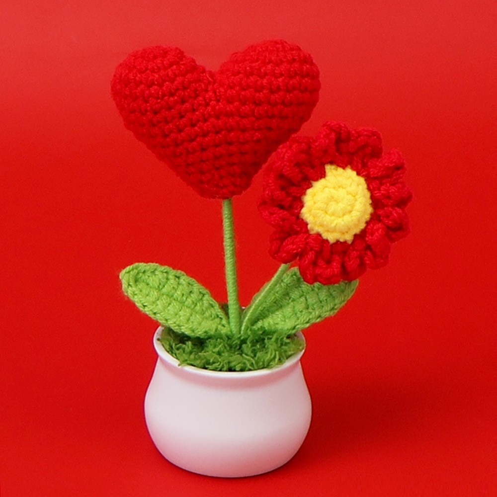 Rojo - maceta de margaritas de amor