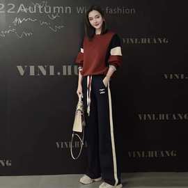 秋季高级感时尚卫衣休闲运动两件套洋气炸街套装女春秋款2025新款