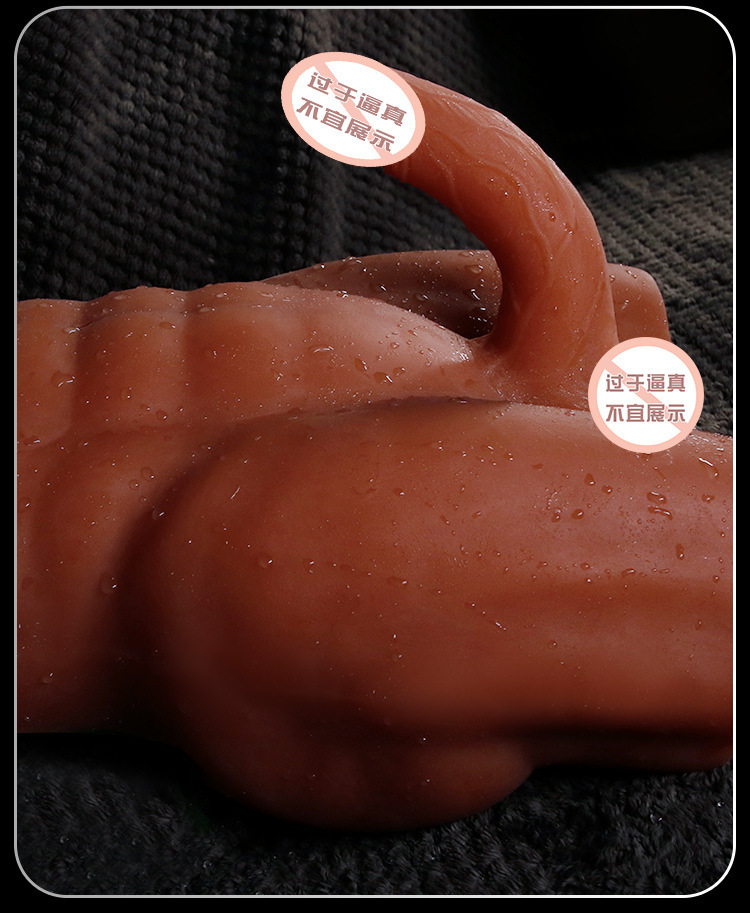 Simulated Dildo Soft Flesh Manual Masturbation Device for Adults, TPE, Flesh Tone — detail image 19