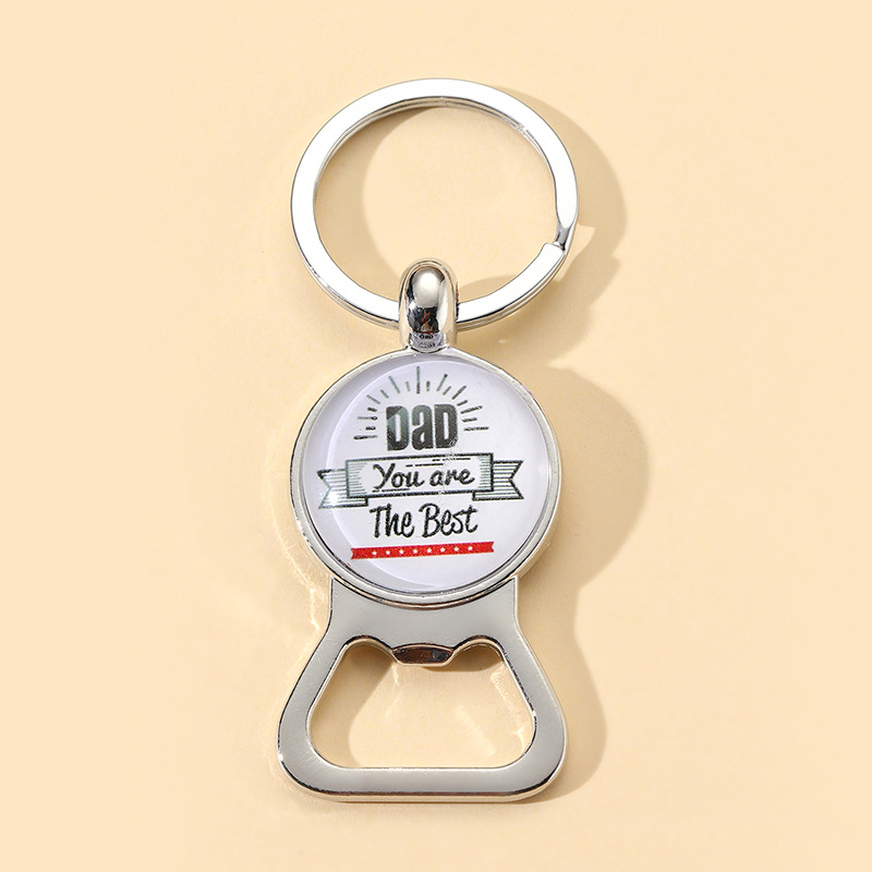 28g Weight Keychain Classification 1 Piece Quantity Daily Occasion Alloy Material Father'S Day Festival Letter Pattern Men's Gender Can Openers Design Novelty Style Novelty Letter Alloy Can Openers Father'S Day Men's Keychain 4