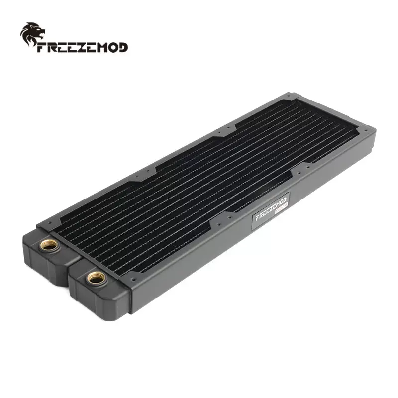 FREEZEMOD电脑水冷铜散热排14扁管TSRP-TW360紫铜翅片12CM风扇位