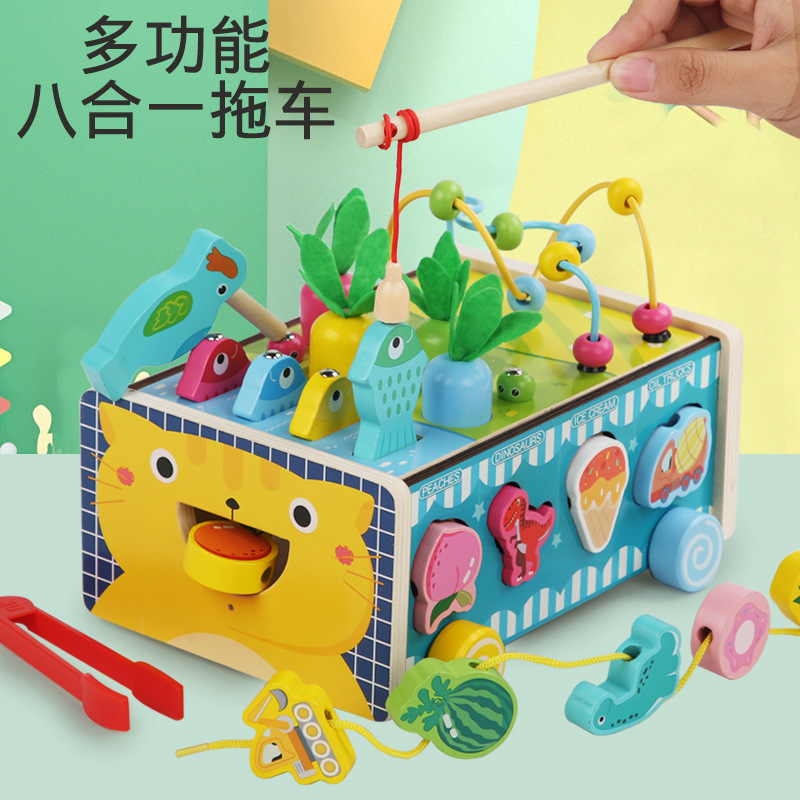 CPC Amazon niños granja cognitiva conejo rábano juego de escritorio madera empalme formación rompecabezas educación temprana