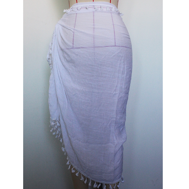 112g Weight Midi Dress Dress Length Type Polyester Fabric Type Mid Waist Waist Line 1 Piece Quantity Daily Occasion Solid Color Pattern Women'S Gender Tassel Design Fashion Style Women's Fashion Solid Color Tassel 1 Piece Cover Ups 41
