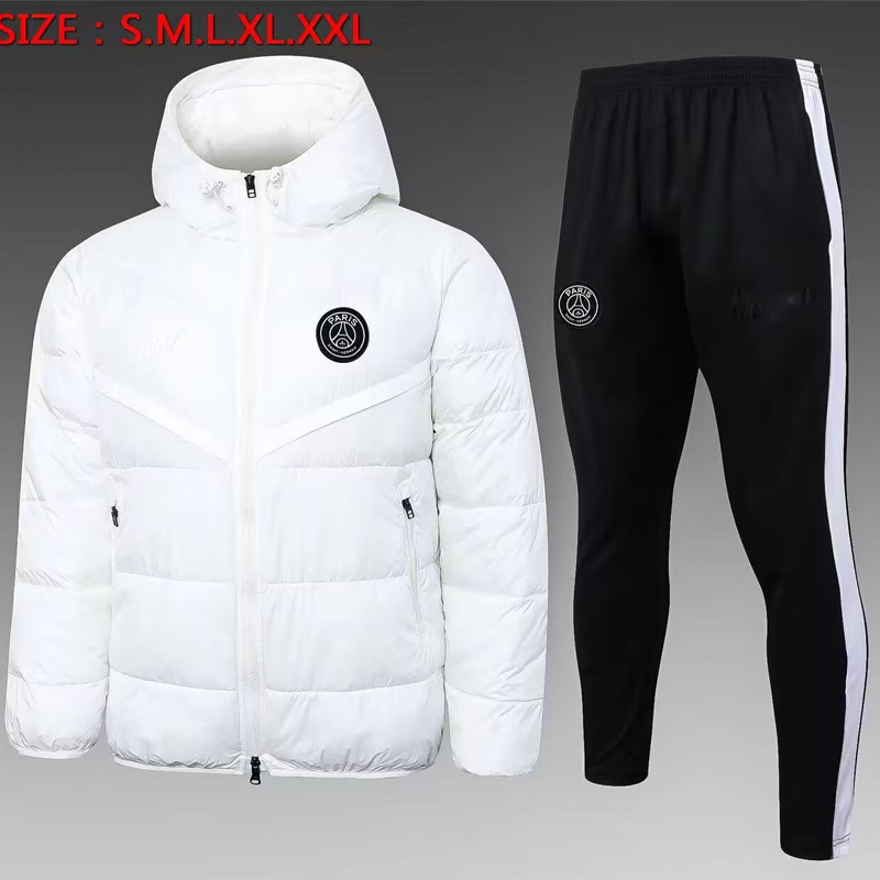 チェルシーアーセナルホット刺ポルト冬綿入れサッカートレーニング服運動装備帽子付き保温綿入れ|undefined