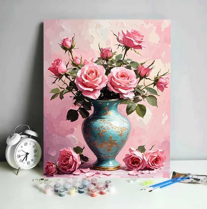 デジタル油絵 diy 手描き風景花宮崎駿手描き装飾絵画工場卸売油絵|undefined