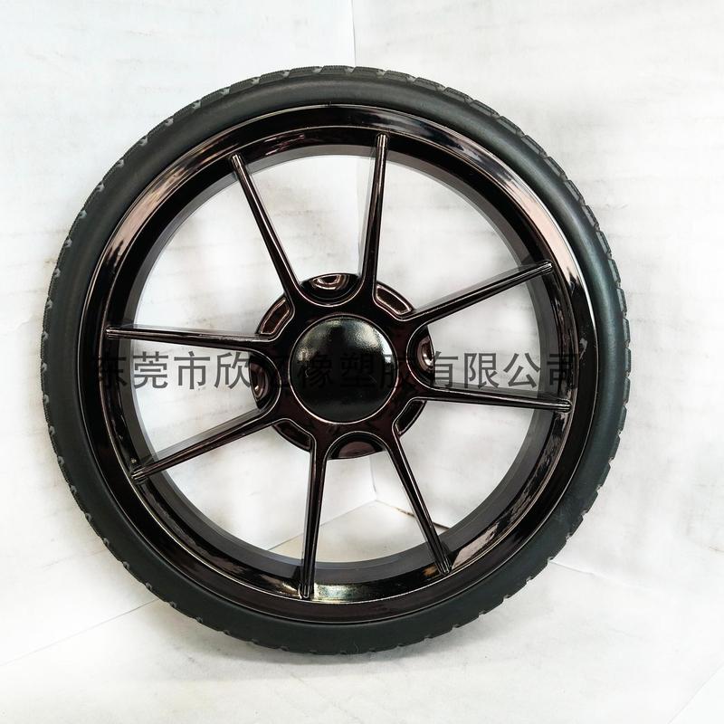 【源メーカー】童車輪手押し車輪ペット車工具車散歩人形車EVA発泡輪PU|undefined