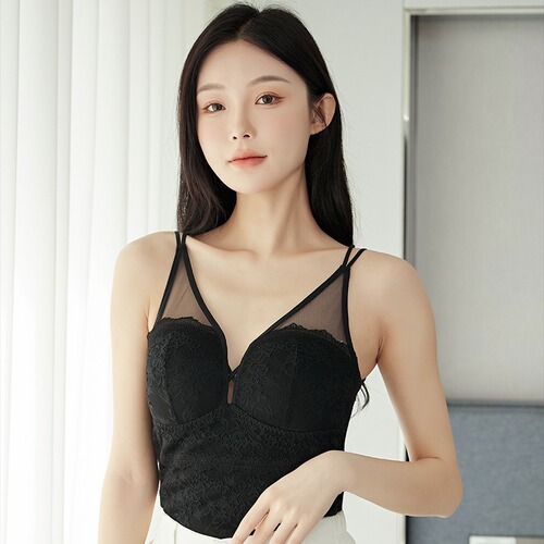 Women's winter thickened thermal underwear with velvet vest with chest pad and body shaping women's body slim vest chest support