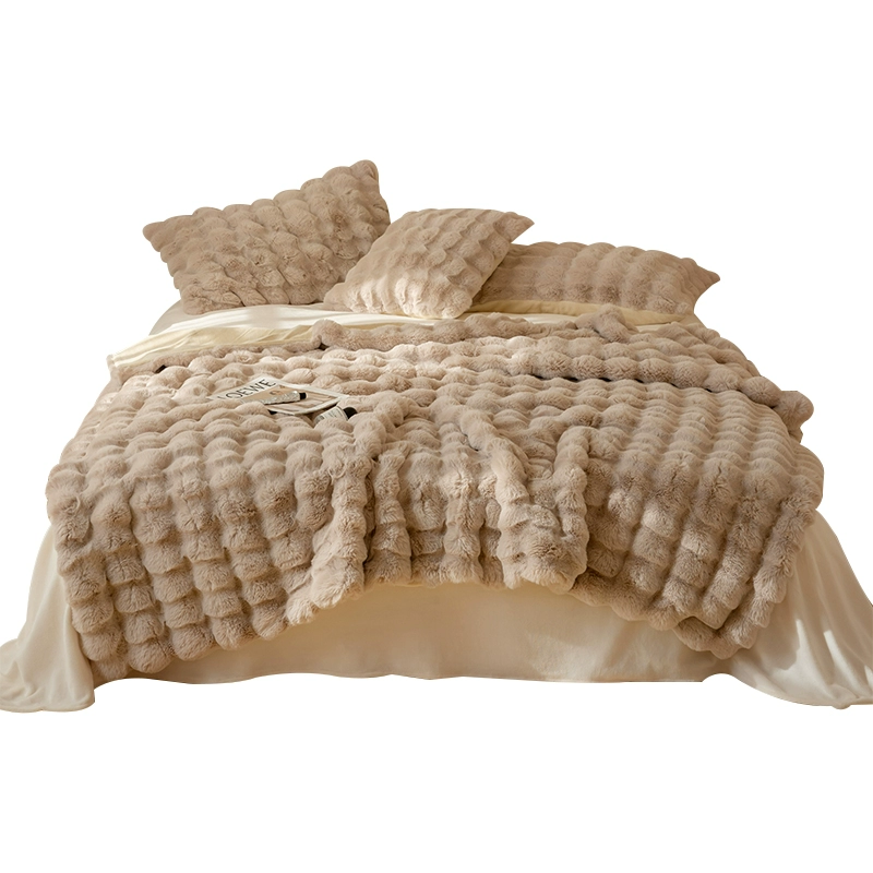 Double-layer Duvet Blanket, Double-sided Tuscan Rex Plush, Thickened Sofa & Bed Throw