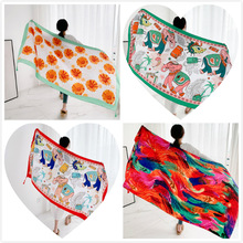 严选新款爆款网红加厚复古民族风防晒披肩旅游拍照百搭棉麻围巾女