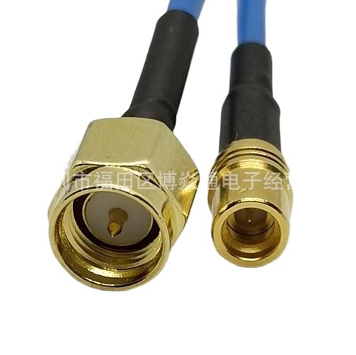 RG086 SMP公直头（推入锁紧式）转SMA公内螺内针  射频同轴连接线