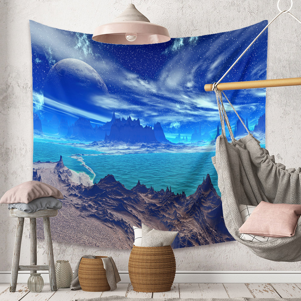 Fashion Universe Painting Wall Decoration Cloth Tapestry Wholesale Nihaojewelry display picture 142