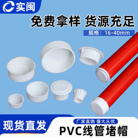 PVC16/20/25线管杯梳堵头/堵帽/管帽封盖KBG焊管镀锌管塑料防尘塞