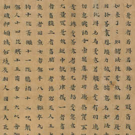 敦煌遗书六朝人写经 优婆塞戒经第七 图片素材毛笔字帖微喷复制品