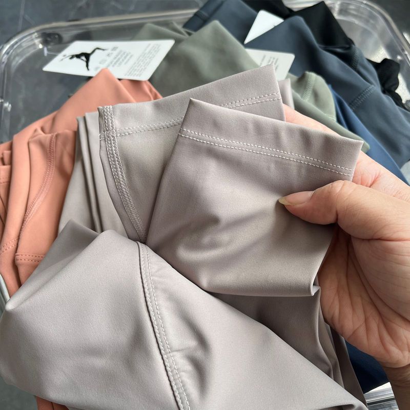 Women's Clothing High Waisted Cream Colored Yoga Pants Hip Lifting Quick Drying Fitness Sports Cropped Pants For Women_ecoleips.com