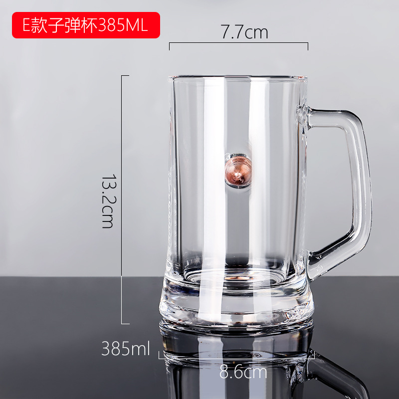 Fábrica en stock al por mayor vidrio cerveza vidrio whisky vino vidrio creativo modelado bar decoración vidrio bala taza