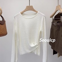 时尚秋冬设计感下摆提扣针织衫毛衣女秋季2025年新款显瘦时尚上衣