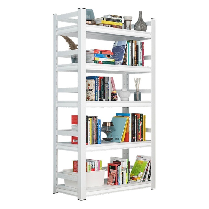 Estantería de piso de acero estudio en el hogar moderno simple estante de almacenamiento de hierro estante de libro de imágenes para niños estante de almacenamiento de libros