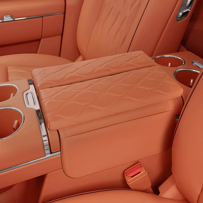 Zhijie V9 Dedicated Armrest Box Heightening Protective Cover, Original Car Color Matching, Velcro Installation, Upgraded Storage Pocket (Armrest box pad) - zhijie-v9-red-tea-orange