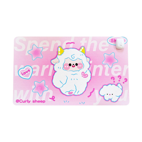 Original Cartoon Heated Mouse Pad Cute Winter Office Desktop Heated Mouse Pad Student Dormitory Warming Table Pad
