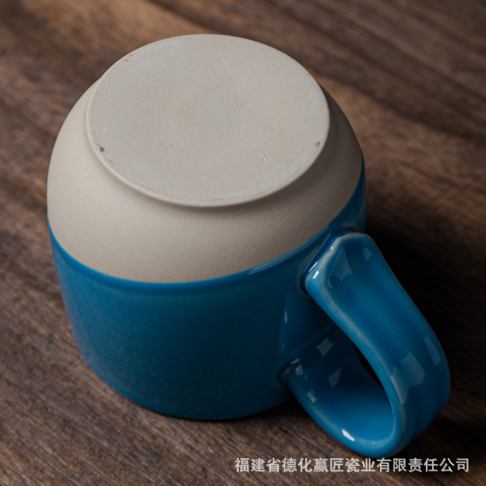 Taza de cerámica hecha a mano al por mayor de almacén terrestre transfronterizo, estilo simple y único, taza de agua hermosa para el hogar, taza de pareja