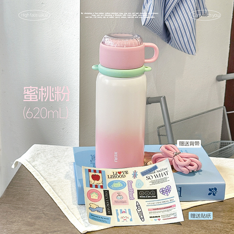 304不锈钢大容量杯盖保温杯运动水壶户外家用吸管水杯男 女高颜值|undefined