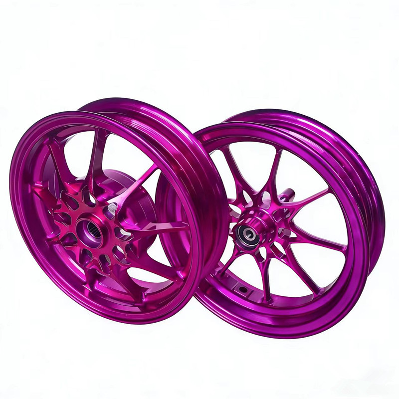 10inch Motorcycle Wheel Hub Suitable for Yamaha 100Cc Fuxi Kuki Ghost Fire Jog90 Scooter Aluminum Wheel Aluminum Material