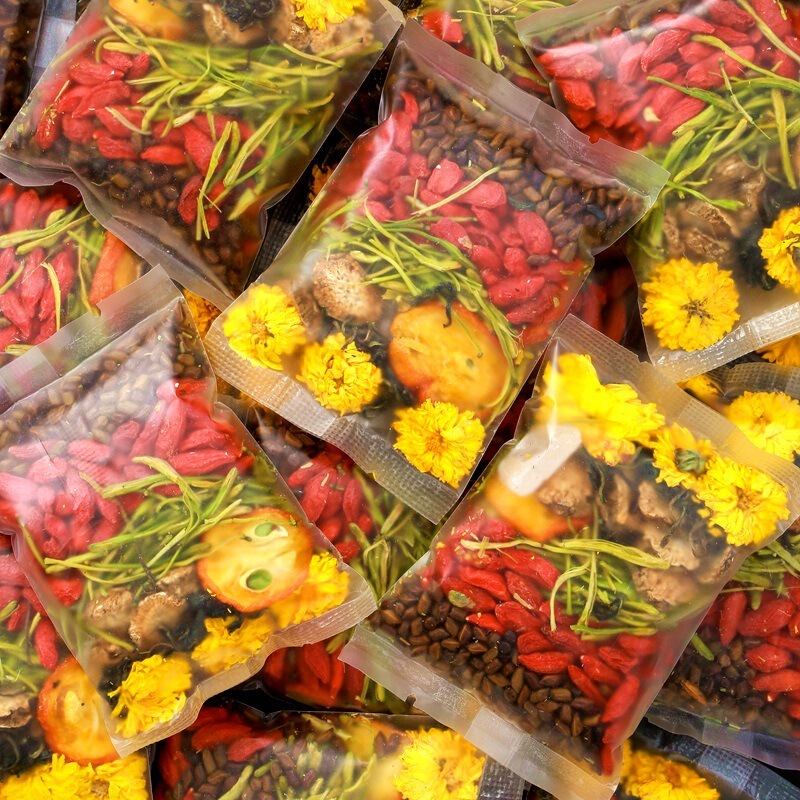 Wolfberry Chrysanthemum Cassia Seed Tea Burdock Root Honeysuckle Dandelion Leaf Licorice Tablets Combination Herbal Tea Factory Wholesale